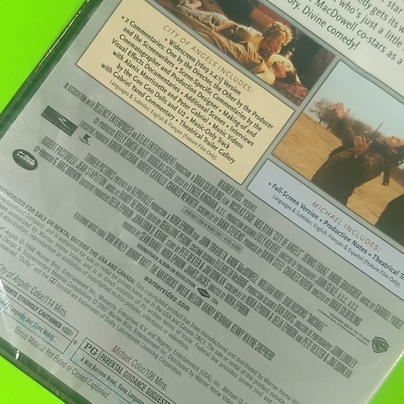 Double Feature Chick Flick! City of Angels/Michael, DVD, Factory Sealed - Picture 6 of 9